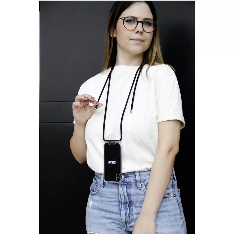 Lookabe puzdro na telefón s náhrdelníkom pre iPhone XS Max, zlaté/čierne