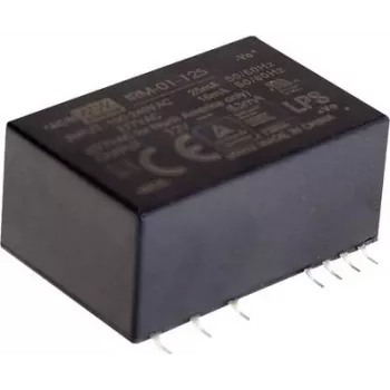 DC/DC menič MEAN WELL IRM-01-12S, 1 W, výstup 12 V, vstup 85–305 V, RoHS