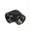 Alphacool HF L-konektor G1/4 IG na G1/4 IG - Deep čierna (17042)
