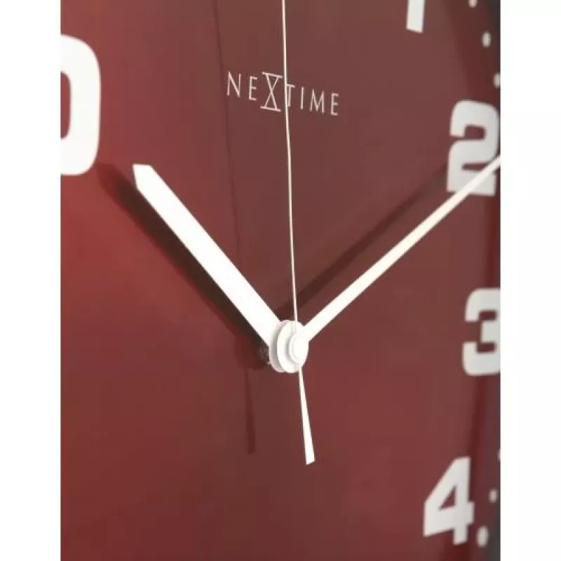 NeXtime hodiny 3053ro Dash Red, Ø35 cm, nástenné, červená/strieborná