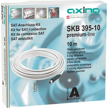 Koaxiálny kábel Axing SKB 395-10 10 m biela