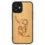 Puzdro na telefón Man and Wood pre iPhone 12 mini — potlač mačky s červenou rybou