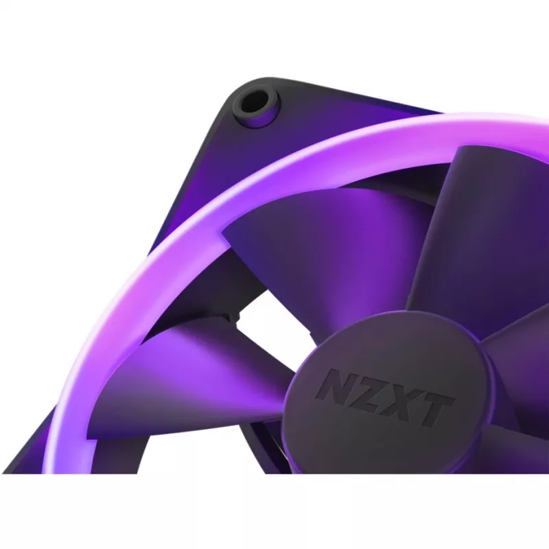 NZXT F120 RGB 120mm ARGB skriňový ventilátor trojbalenie - čierna