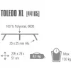 Skladacia posteľ Toledo XL 44165, kempingová posteľ sivá