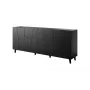 Komoda Cama Meble ETNA 2000×420×820 mm, čierna matná, drevotrieska
