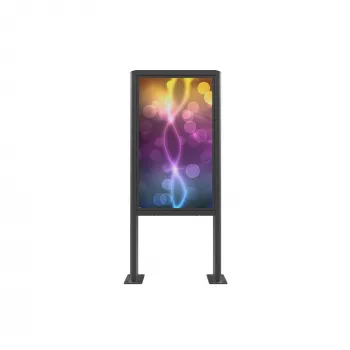 Edbak POK101 oceľové puzdro pre Digital Signage displej, čierna, na výšku 862x200x1981mm
