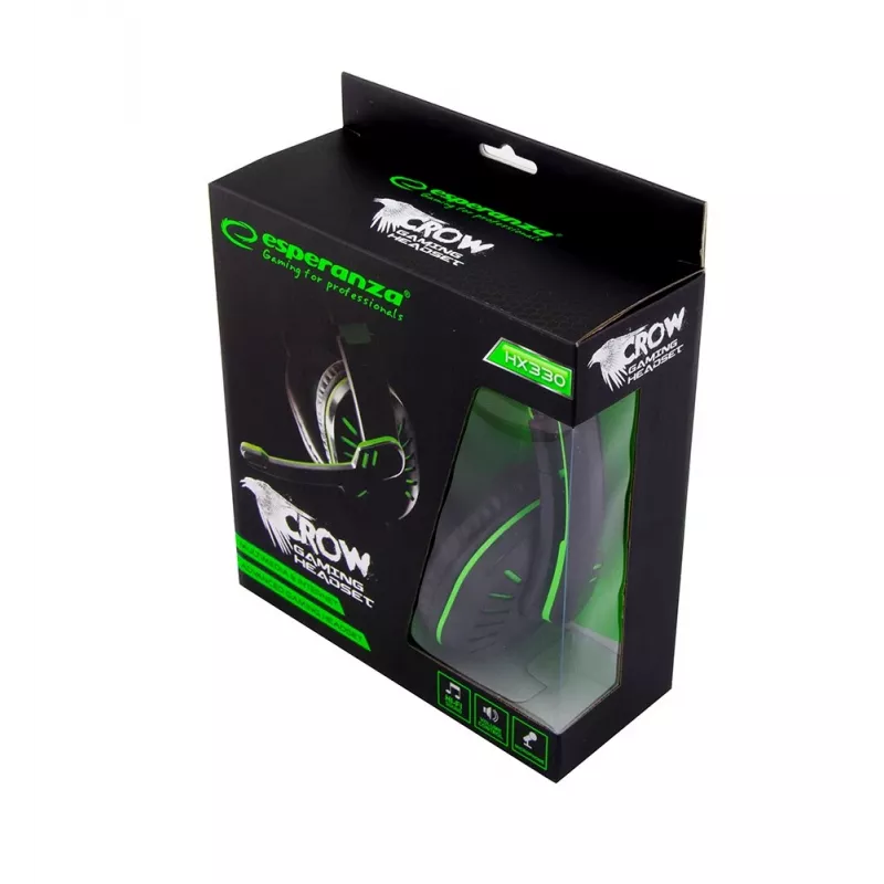 Esperanza slúchadlá Esperanza CROW EGH330G (čierna)