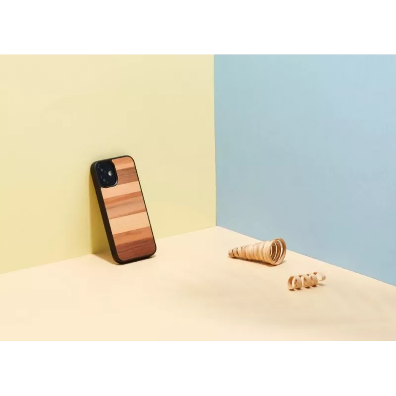 Ochranné puzdro na smartphone Man and Wood pre iPhone 12 mini – čierna