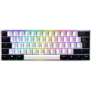 Sharkoon SGK50 S4 klávesnica herná USB QWERTZ nemecká biela RGB LED