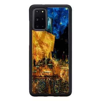 Ochranné puzdro iKins pre Samsung Galaxy S20+ — čierne Cafe Terrace