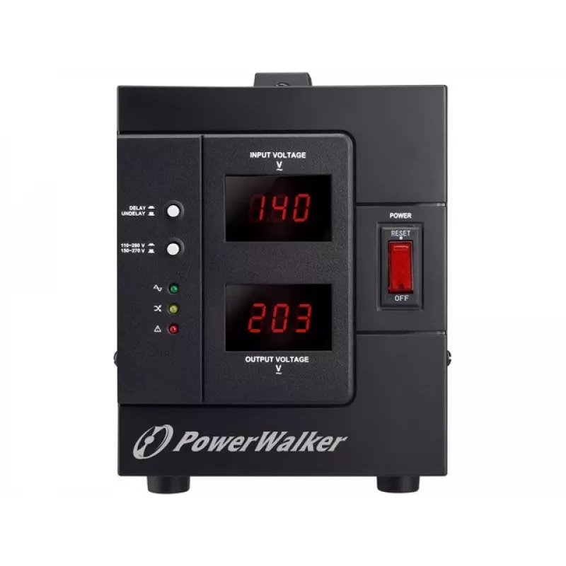 PowerWalker AVR 2000 SIV FR regulátor napätia 2 AC výstupy 110 - 280 V čierny