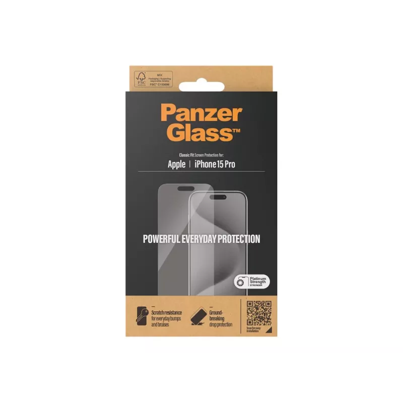 PanzerGlass® ochranná fólia displeja iPhone 15 Pro | Classic Fit