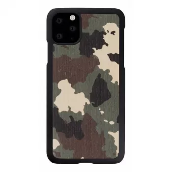 Puzdro na smartphone man and wood pre iPhone 11 Pro Max — maskovanie čierna