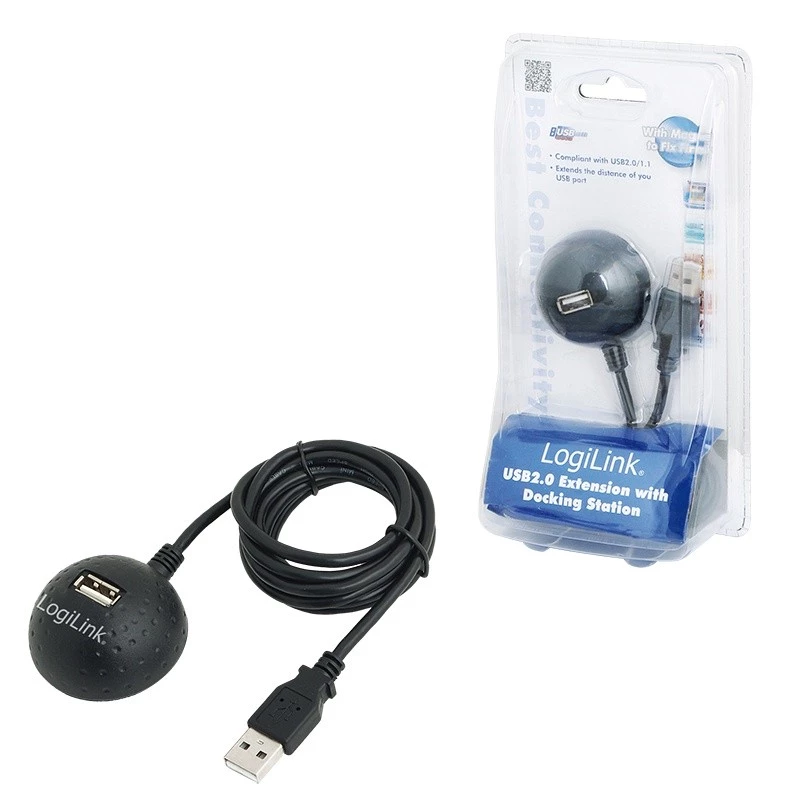USB 2.0 predlžovací kábel s dokovacím konektorom