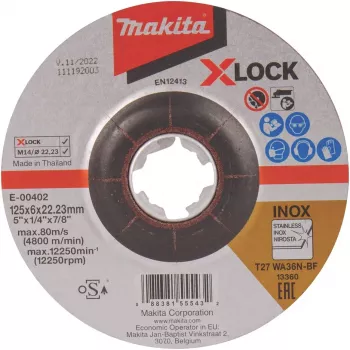 Makita E-00402 - brúsny kotúč - kov - Makita - 2,22 cm - 12,5 cm - 6 mm