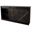 Komoda 160x80x35 GRANERO čierna/čierna lesklá
