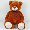 Maskot plyšový medvedík s mašľou 70 cm hnedý