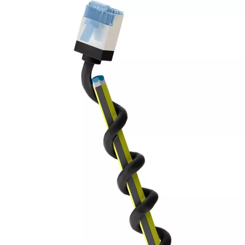 Goobay ultra-flexibilný CAT 6A patch kábel tenký U/FTP čierny – extra krátky konektor samec (74317)