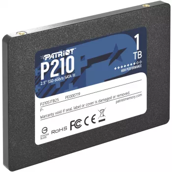 2,5 inch SATA III SSD PATRIOT P210 1 TB – 500 MB/s čítanie, 400 MB/s zápis, výška 7 mm