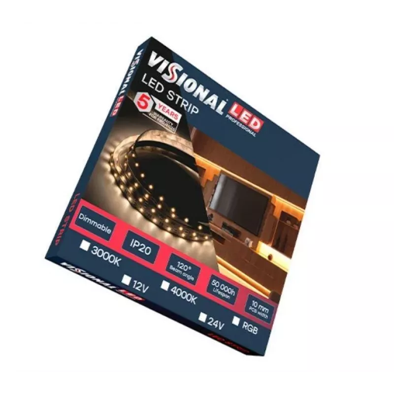 LED pásik OEM AMT AMT-2835WW120-12V90 — 12 V, 90 teplých bielych 2835-LE