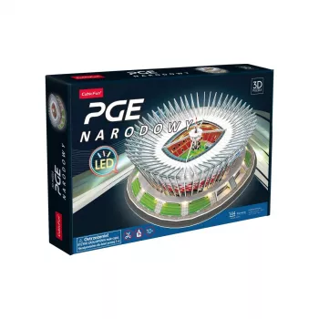 3D puzzle cubicfun PGE National LED model 306-L541H — architektonický papierový model s LED osvetlením