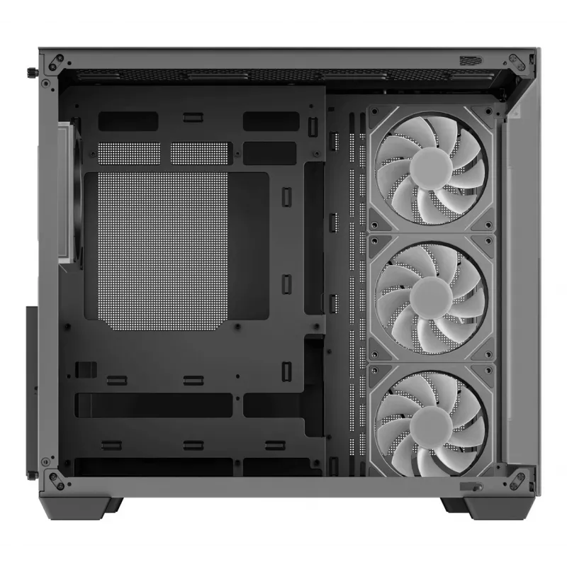 PC skriňa DeepCool CG530 4F Midi Tower čierna — tvrdené sklo, ATX/ITX/Micro ATX, 3x120mm ventilátory, USB-C