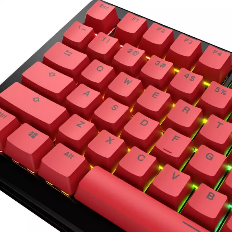 Keycaps GLORIOUS GPBT Basics — PBT, US-ANSI-layout, červené akcenty