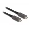 DeLOCK aktívny optický USB-C video + dáta + PD kábel 10 m čierny