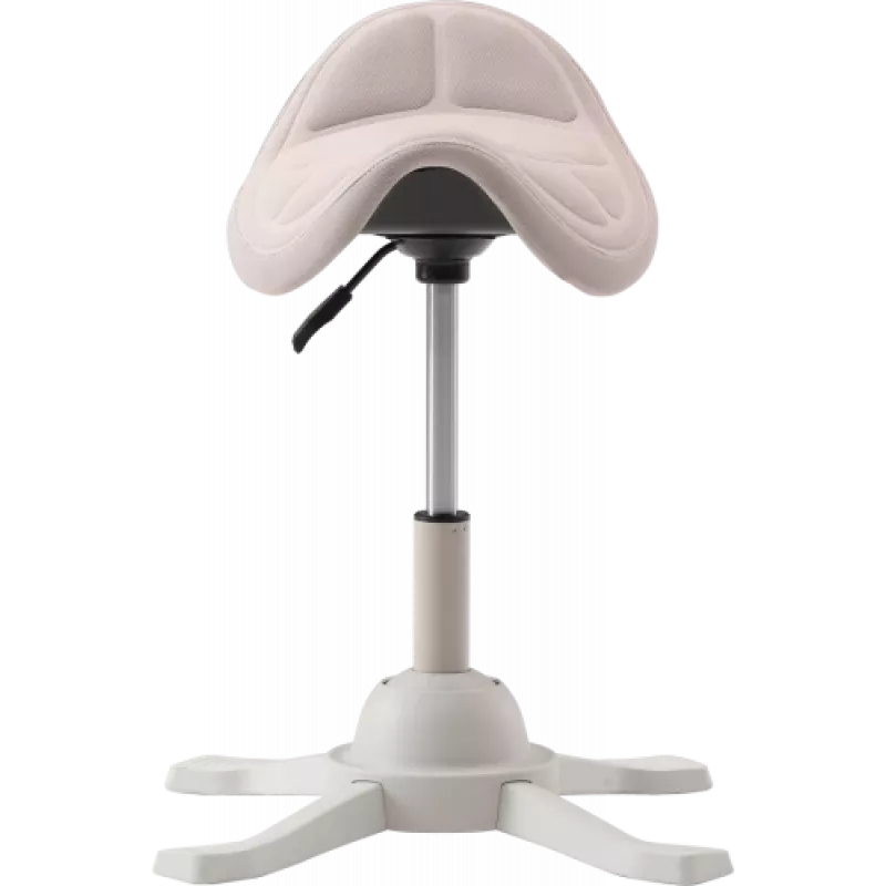 Up Up Toronto ergonomická balančná stolička biela, ivory látka, dlhší plynový pružinec