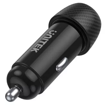 Auto nabíjačka Unitek P1400A s USB-C a USB-A, 38W, Quick Charge 3.0, vstup 12–24V, čierna