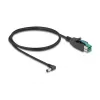 DeLOCK PoweredUSB kábel konektor samec 12 V na DC 5,5 x 2,1 mm konektor samec zahnutý 1 m