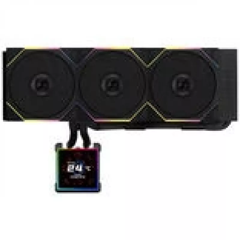 AiO kvapalinový chladič lian li HydroShift II LCD-S 360mm s RGB a LCD displejom