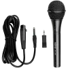 Mikrofón SVEN MK-100 (káblový, dynamický, kov, kábel 4,0 m, 6,3/3,5 mm konektor samec, kardioida, čierny)