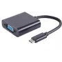 Video kábel adaptér USB Type-C VGA D-Sub čierny S/CONN 14-05006