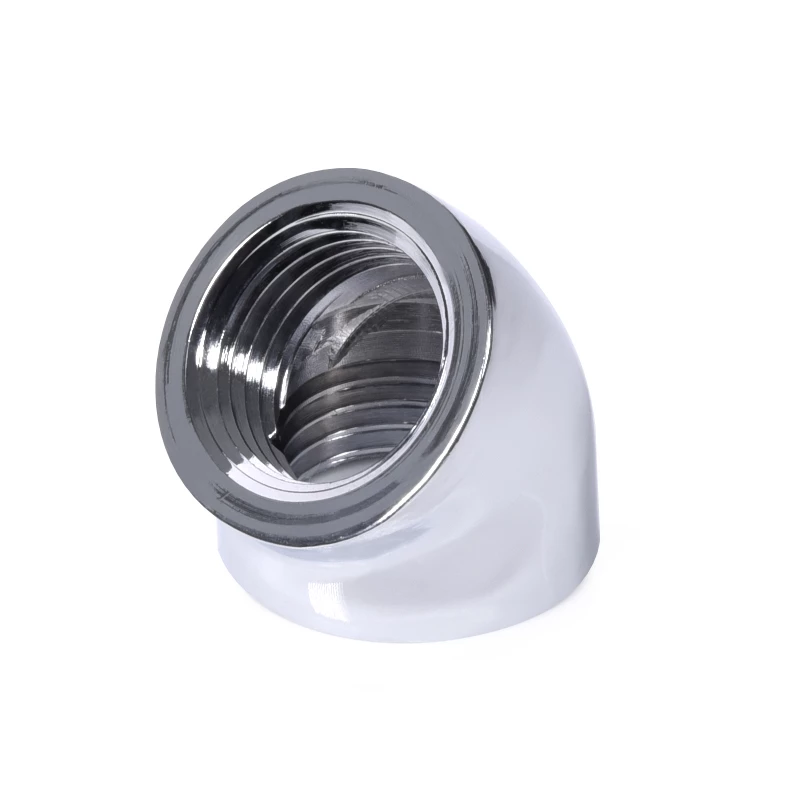 Alphacool 17593 hadicová prípojka 45°, G1/4 vnútorný závit na G1/4 vnútorný závit, chróm
