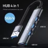 HUB adaptér USB 3.0 4in1, 4x USB 3.0