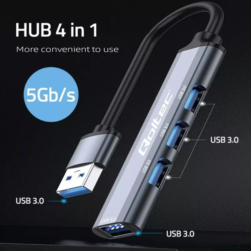HUB adaptér USB 3.0 4in1, 4x USB 3.0