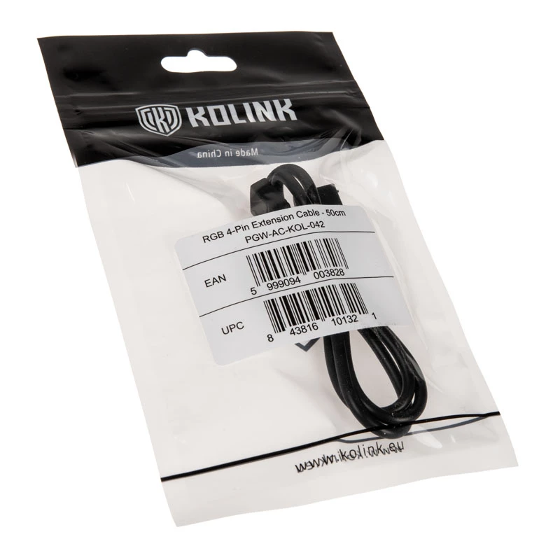 ARGB 4-Pin predlžovací kábel Kolink ARGB 4-Pin 0,5 m, 4-Pin na 4-Pin, dĺžka 0,5 m