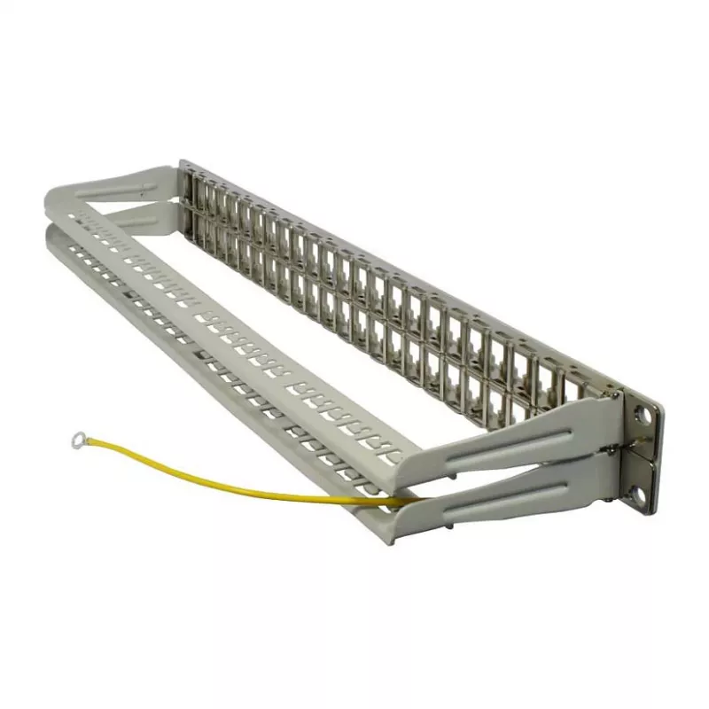 Synergy 21 S216339 Keystone patch panel 19" pre 48 modulov, 1U, svetlosivý