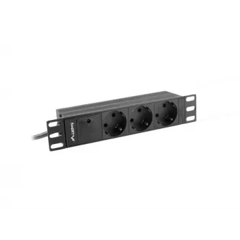 LANBERG NAPÁJACÍ PRÚŽOK 10 RACK (1U, 16A, 3X SCHUKO)