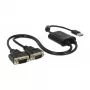 Sériový kábel DeLOCK 63950 USB 2.0 Type-A 2 x RS-232 DB9 čierny 0,6 m