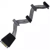 SilverStone SST-CP06-E4 rozdeľovací napájací kábel SATA, 1x 15-pin na 4x 15-pin