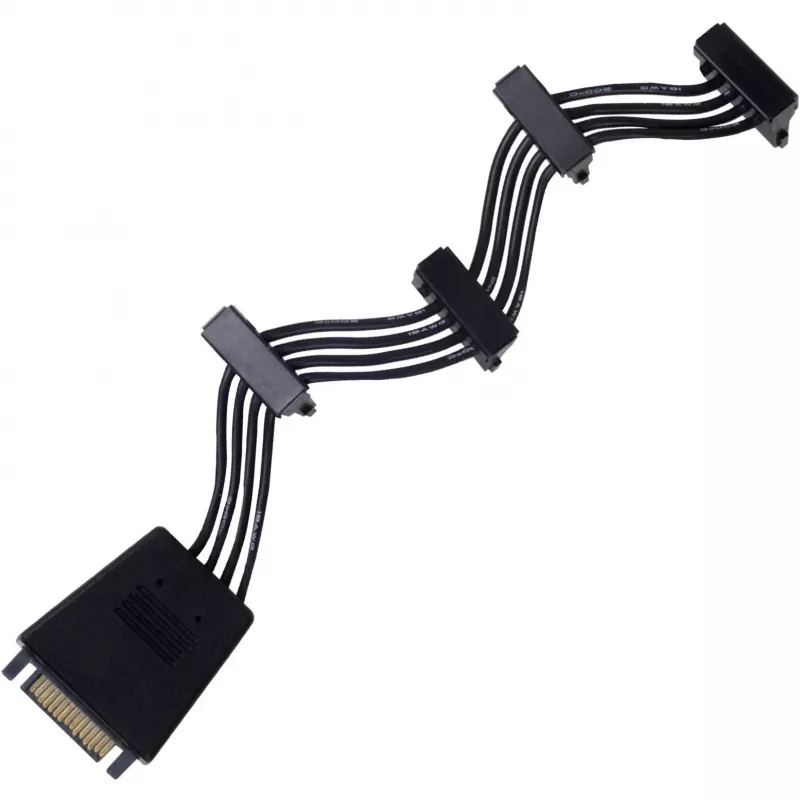 SilverStone SST-CP06-E4 rozdeľovací napájací kábel SATA, 1x 15-pin na 4x 15-pin