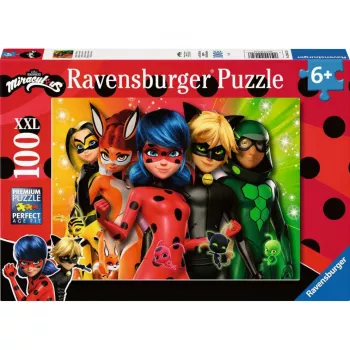 Detské puzzle Ravensburger – Ladybug en mission, 100 dielikov