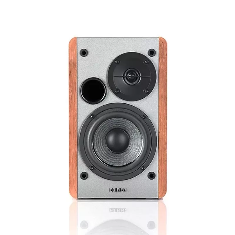 Edifier R1280T aktívny regálový reproduktorový systém s diaľkovým ovládačom a dvoma RCA vstupmi - hnedé drevo