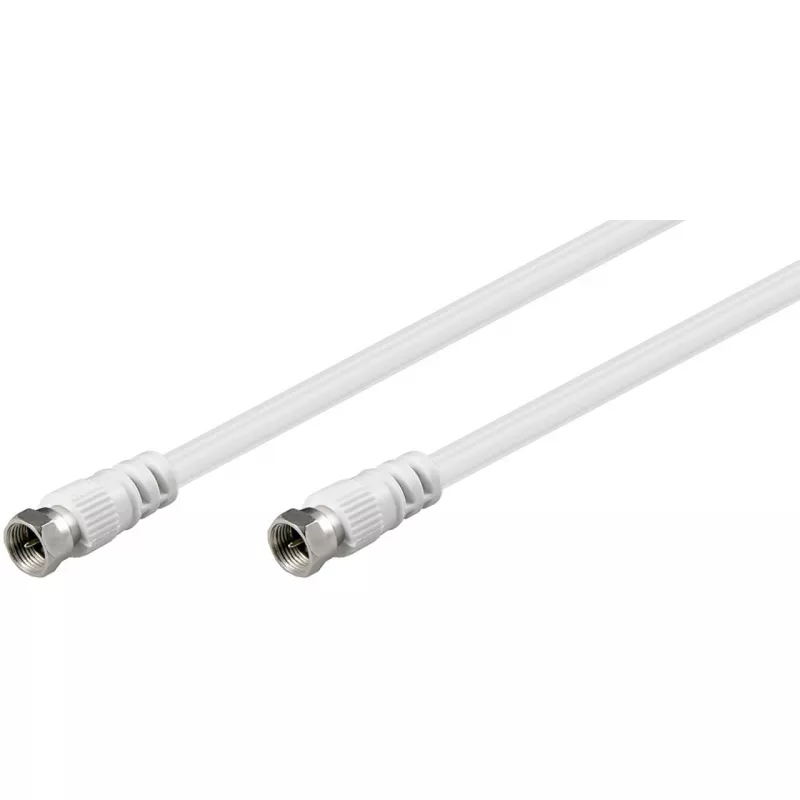 Wentronic Goobay SAT prepojovací kábel, biely, 1,5 m - F konektor samec F konektor samec (11721)