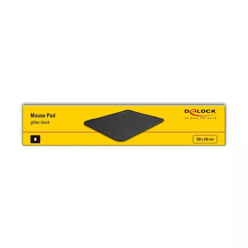 Podložka pod myš DeLOCK trblietavá-čierna 300x245mm guma protišmyková