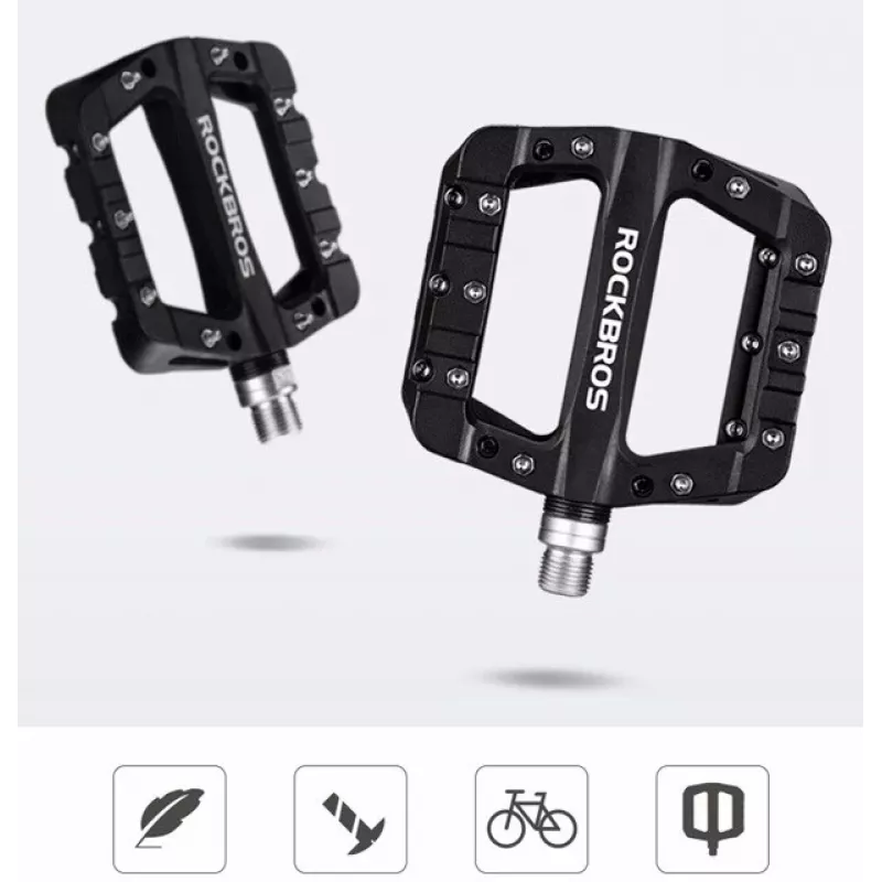 Rockbros 2017-12CBK Nylon pedálová sada na bicykel - čierna
