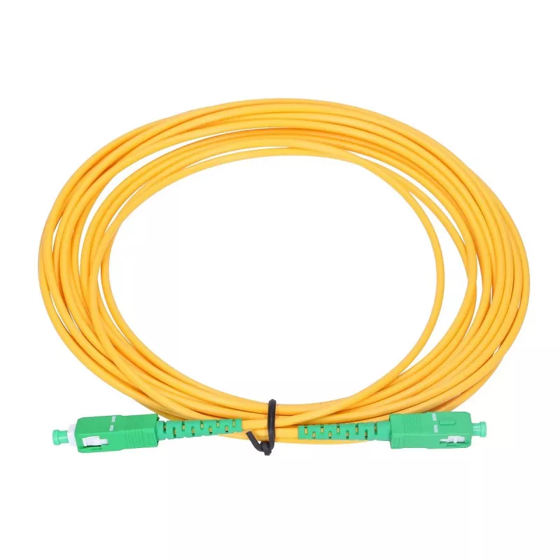 Extralink SC/APC-SC/APC patch kábel, LSOH, Single-Mode, Simplex, G.657A2, 3 mm, 15 m, žltý