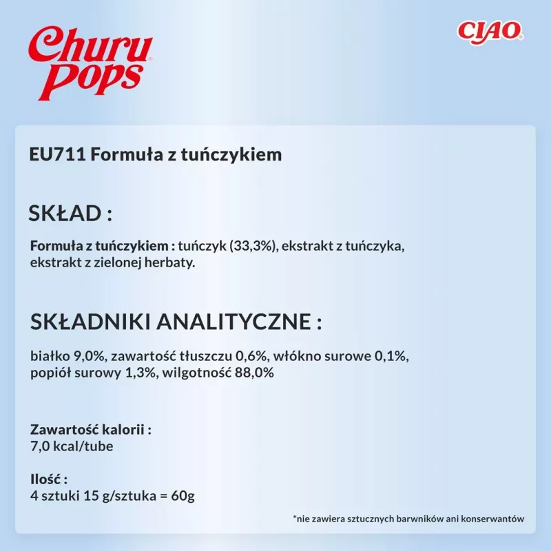 INABA Churu Pops tuniak - mačacia pochúťka - 4x15 g
